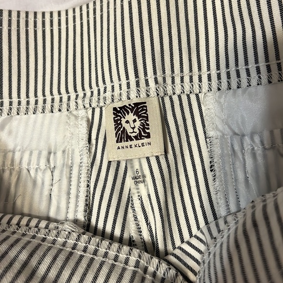 Anne Klein Women’s Stripped Mid-Rise Pants - Picture 2 of 5